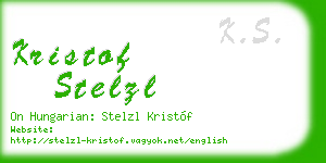 kristof stelzl business card